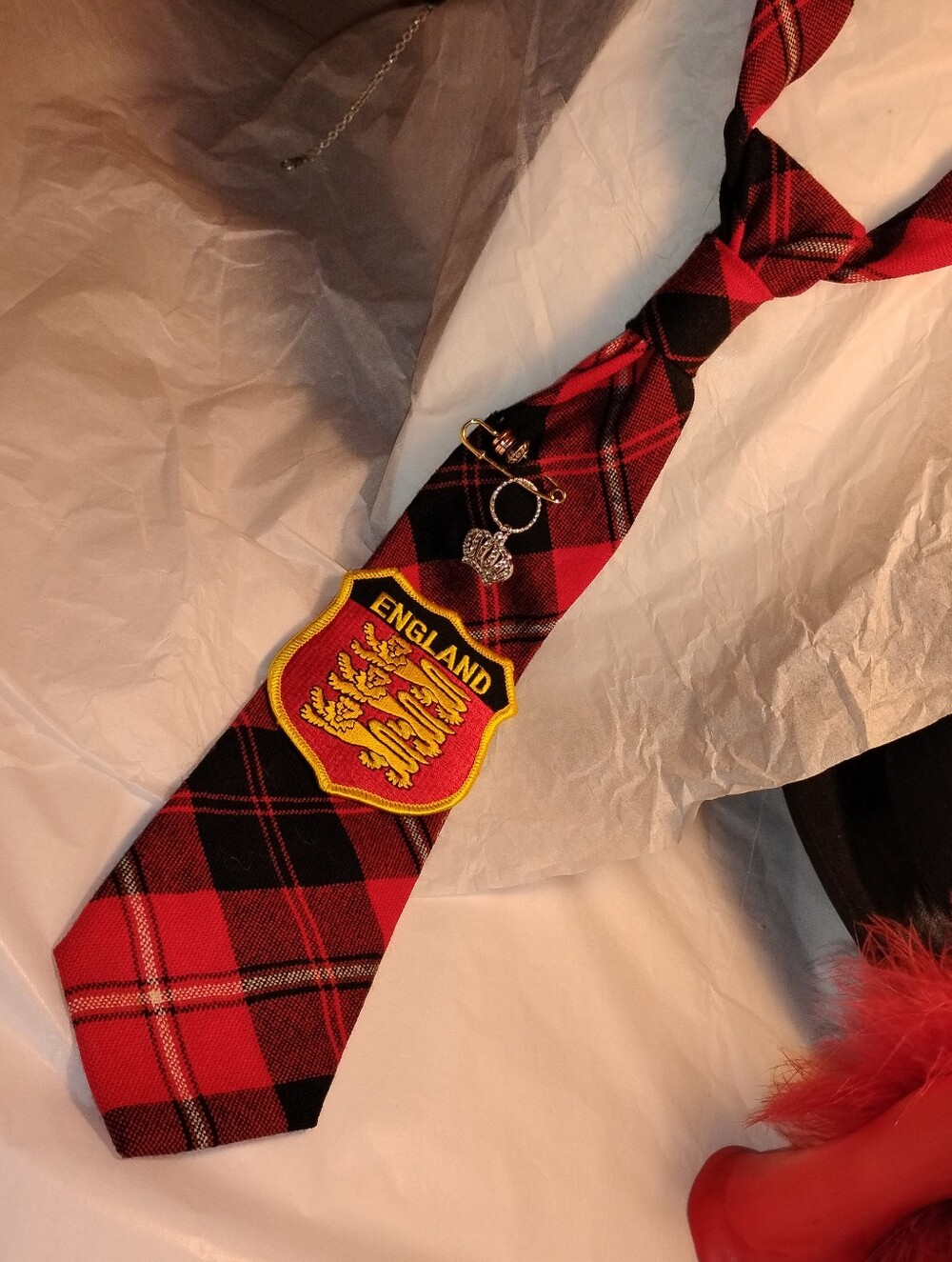 Custom Designed Woman's Necktie. One Of A Kind.